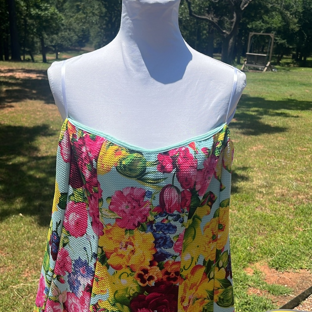 DEB STRAPLESS FLORAL DRESS ………428 - Picture 2 of 8